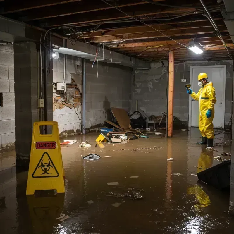 Flooded Basement Electrical Hazard in Ramsey, IL Property